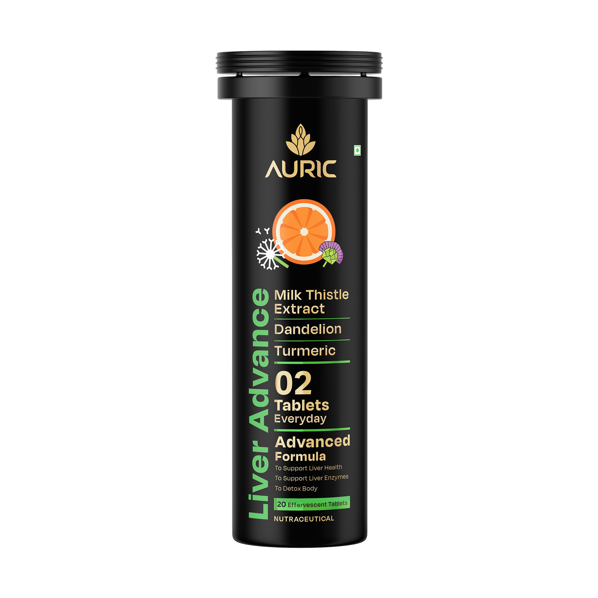 Auric Liver Advance Effervescent  20 Tablets Bottle of 20 QTY