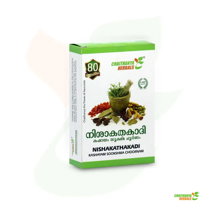 CHAITHYANYA HERBAL Nishakathakadi kashaya Sookshma Choornam Box of 100 GM