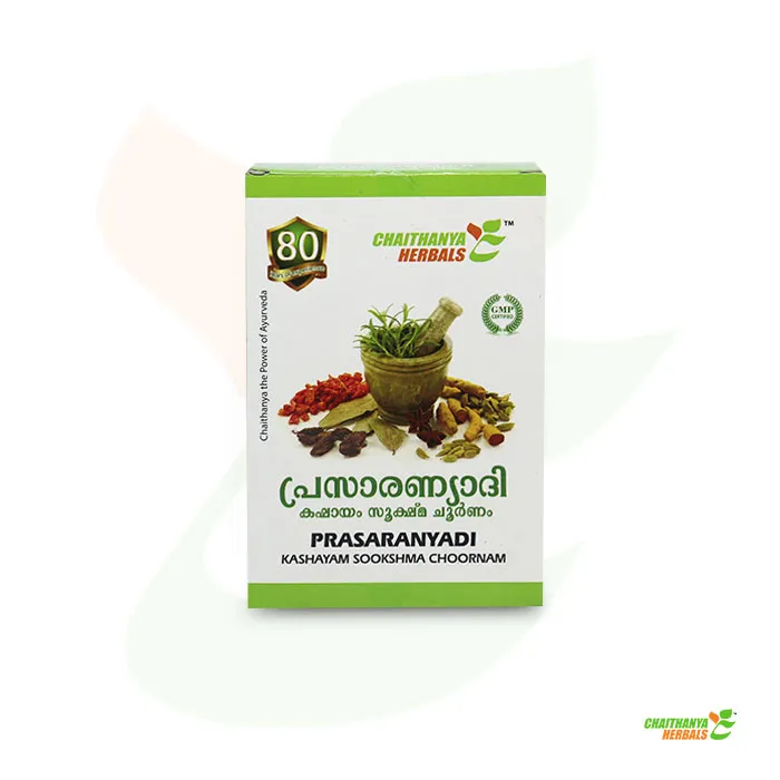 CHAITHYANYA HERBAL Prasaranyadi Kashaya Sookshma Choornam Sachet of 100 GM