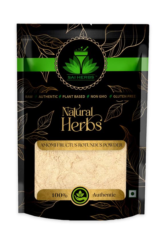 SAI HERBS Amomi Fructus Rotundus Powder Packet of 100 GM