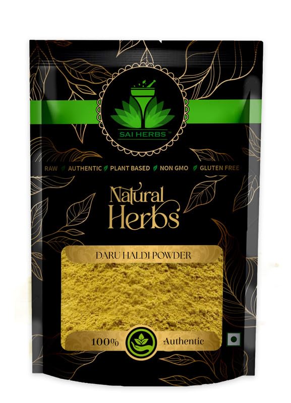 SAI HERBS Daru Haldi Chilka Herbal Powder  Daruhaldi Chips Herbal Powder  Indian Barberry Chips Herbal Powder  Berberis Aristata Chips Herbal Powder Packet of 1000 GM