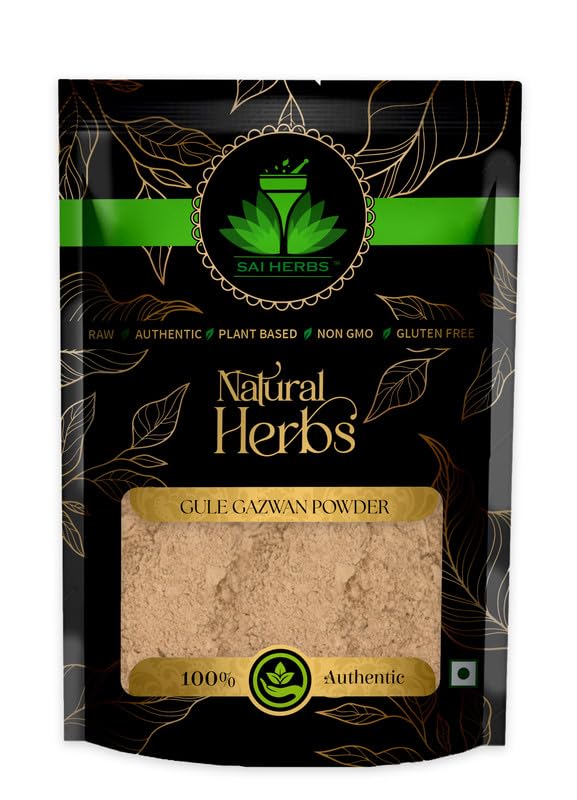 SAI HERBS Gule Gazwan Powder  Gule Gajwan Powder  Onosma Bracteatum Flower Powder Packet of 1000 GM