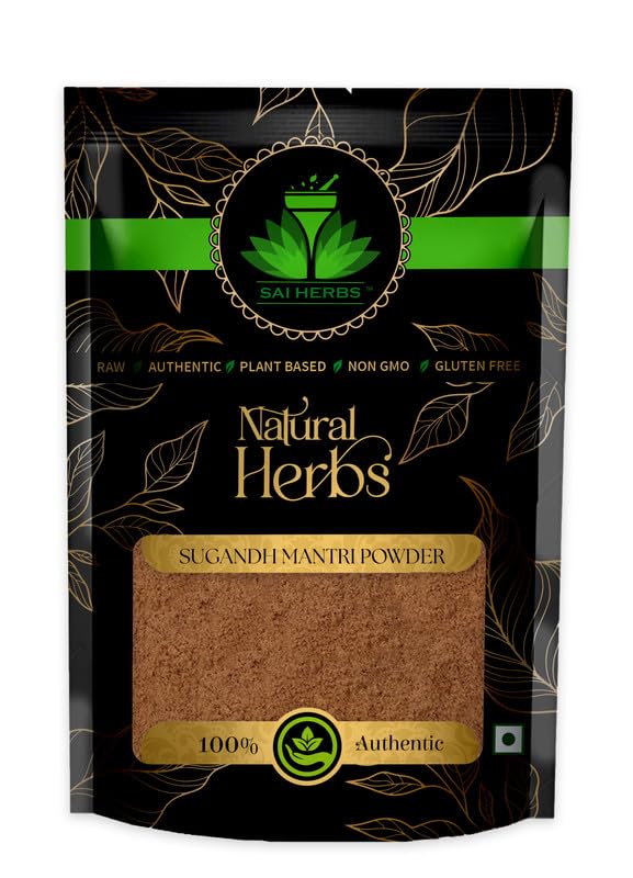SAI HERBS Sugandh Mantri Powder  Sugand Mantri Powder  Gandh Roots Powder  Homalomena Aromatica Powder  Fragrant Swamp Mallow Powder Packet of 1000 GM