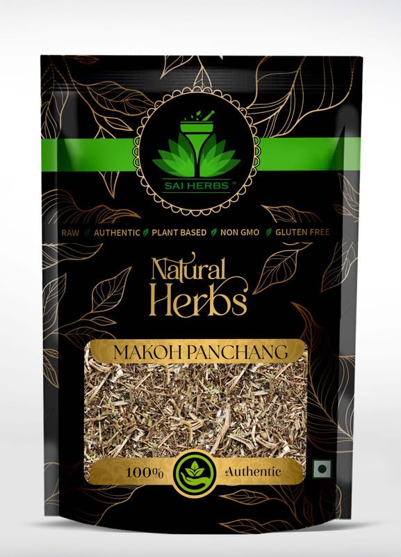 SAI HERBS Makoy Panchang  Kakmachi  Solanum Indicum  Makoh Panchang  Black Night Shade Packet of 100 GM