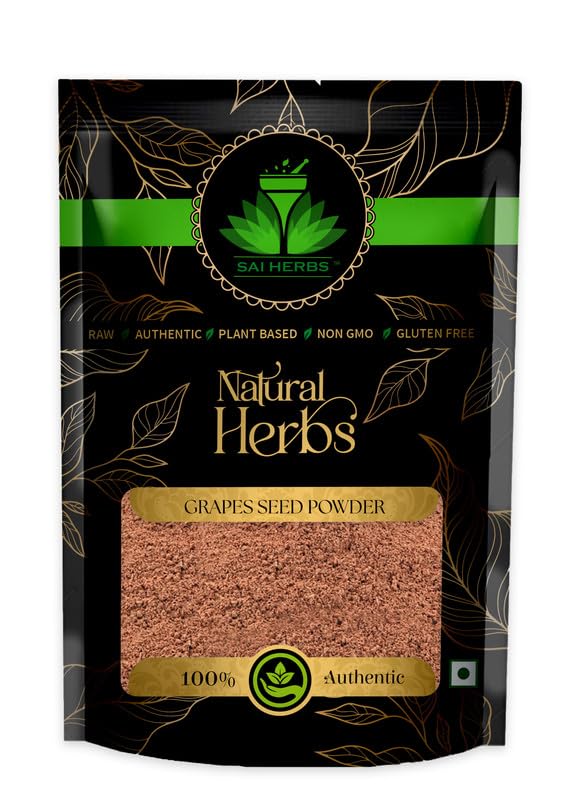 SAI HERBS Grapes Seed Powder  Angooj Beej Powder  Antioxidant Supplement Powder  Strengthens Immunity  Helps Fight Infections  Promotes Healthy Skin and Hair Packet of 100 GM