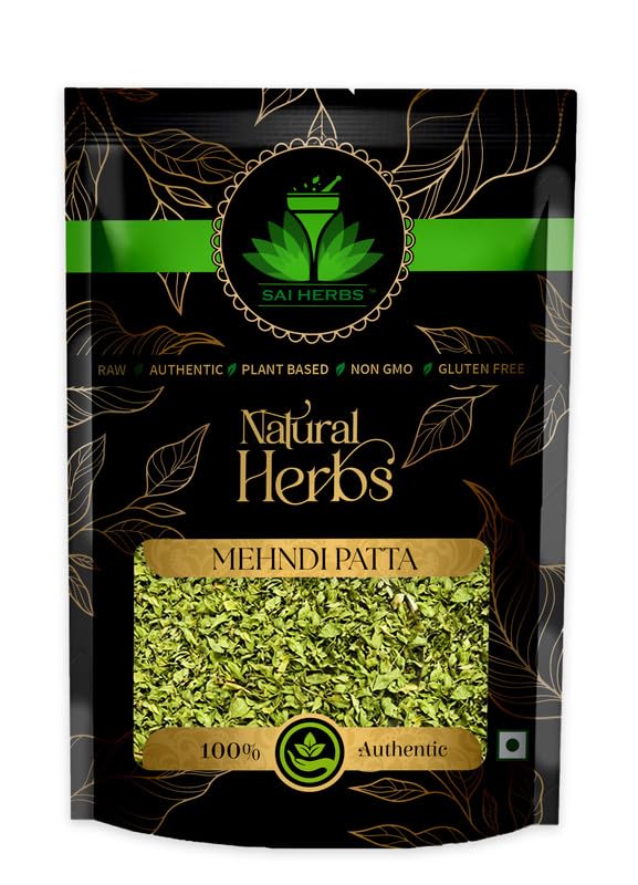 SAI HERBS Mehndi Patta  Henna Leaves  Henna Patta packet of 100 GM