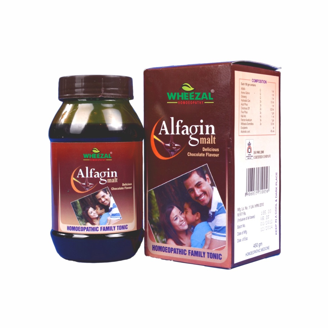 Wheezal Alfagin Malt Jar of 450 GM