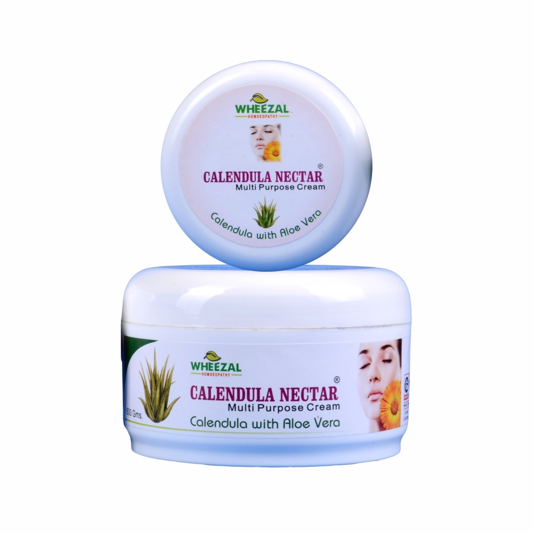 Wheezal Glow Bright Calendula Nectar Cream with Aloe Vera Jar of 200 GM