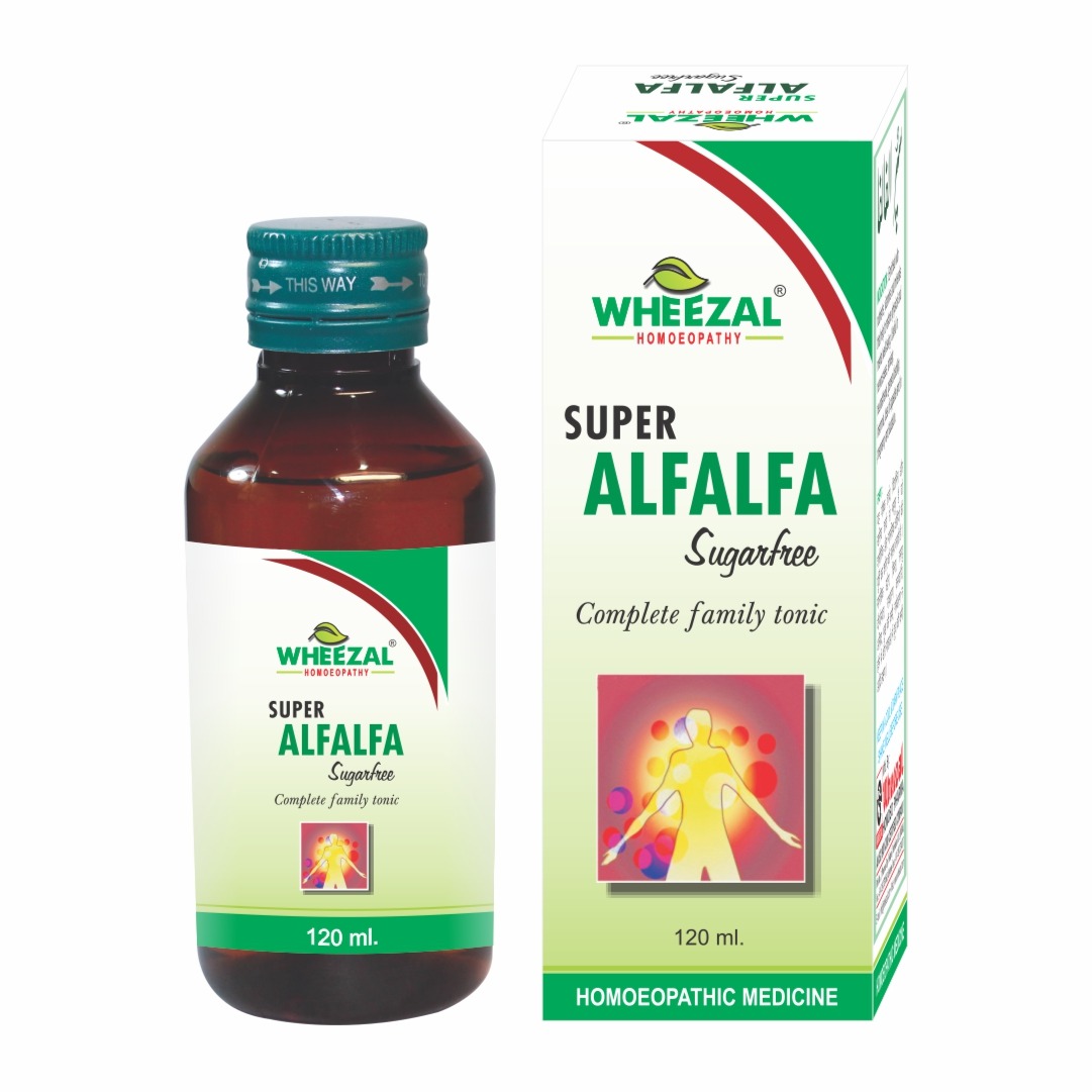 Wheezal Super Alfalfa Sugar Free Bottle of 120 ML