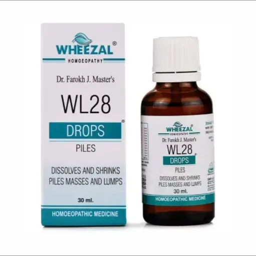 Wheezal WL28 Piles Drops 30ml Pack of 2 Bottle of 60 ML