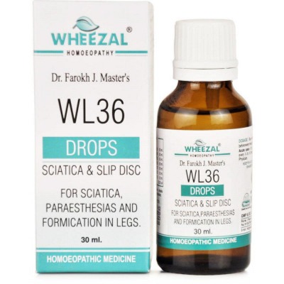 Wheezal WL36 Sciatica And Slip Disc Drops Bottle of 30 ML