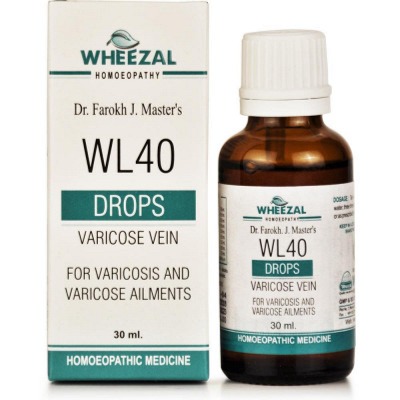 Wheezal WL40 Varicose Veins Drops Bottle of 30 ML