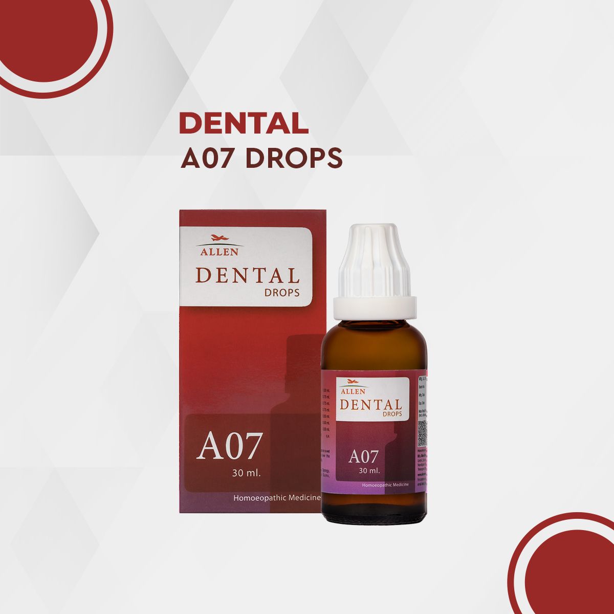 Allen A7 Dental Drops 30ml Pack of 2 Bottle of 60 ML