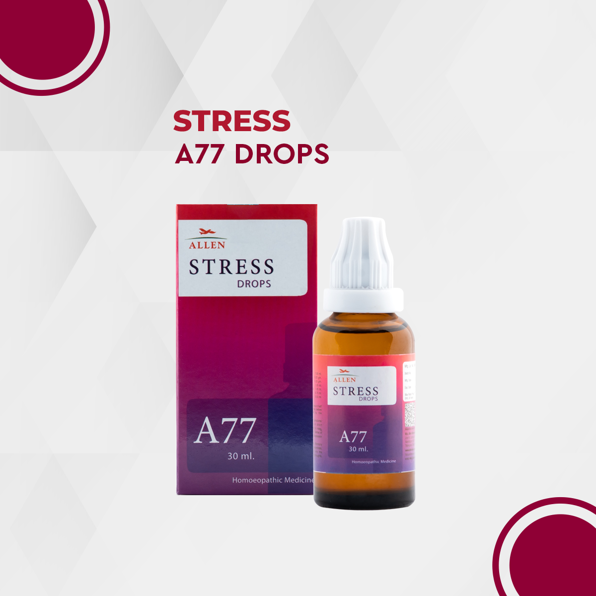 Allen A77 Stress Drops 30ml Pack of 2 Bottle of 60 ML