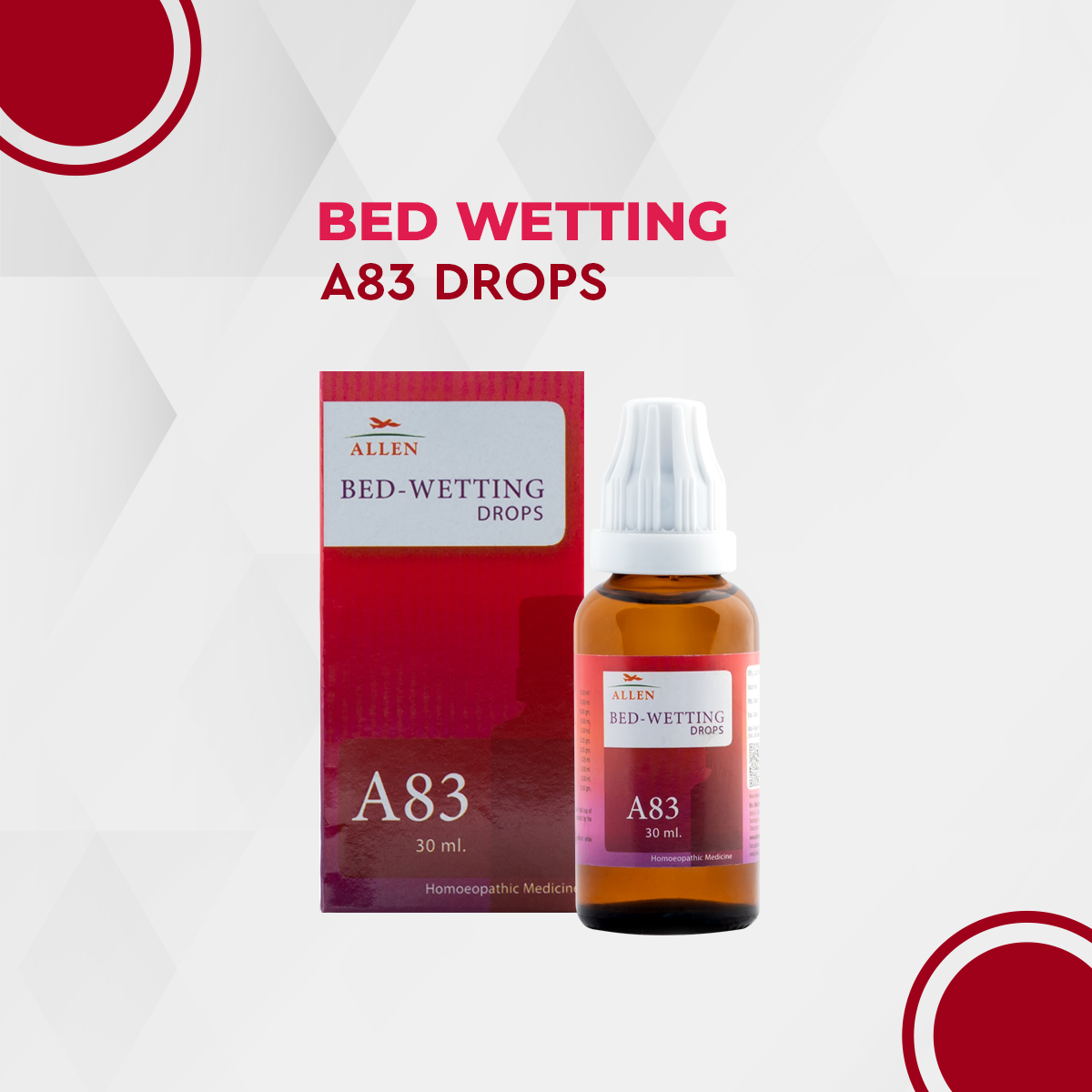 Allen A83 BedWetting Drops 30ml Pack of 2 Bottle of 60 ML