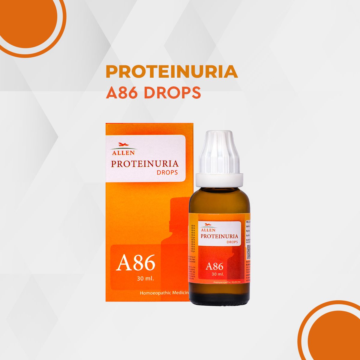 Allen A86 Proteinuria Drops 30ml Pack of 2 Bottle of 60 ML