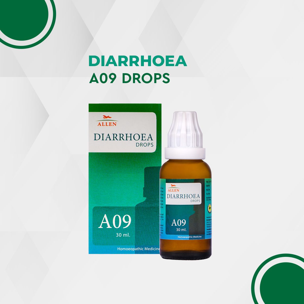 Allen A9 Diarrhoea Drops 30ml Pack of 2 Bottle of 60 ML