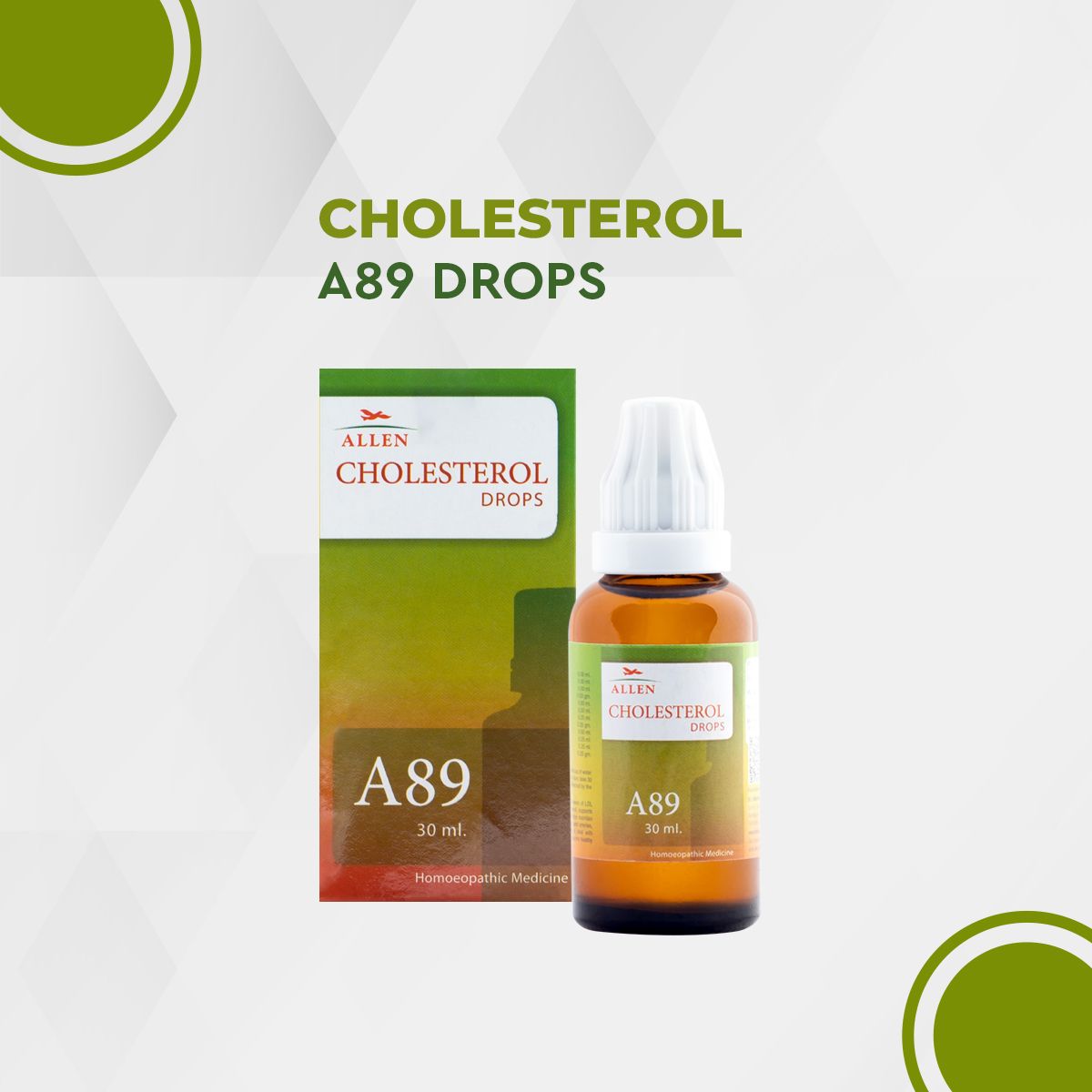Allen A89 Cholesterol Drops 30ml Pack of 2 Bottle of 60 ML