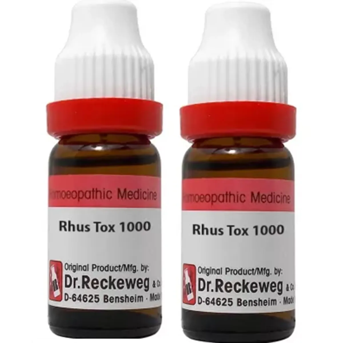 Dr Reckeweg Rhus Toxicodendr 1M   pack of 2 Bottle of 22 ML