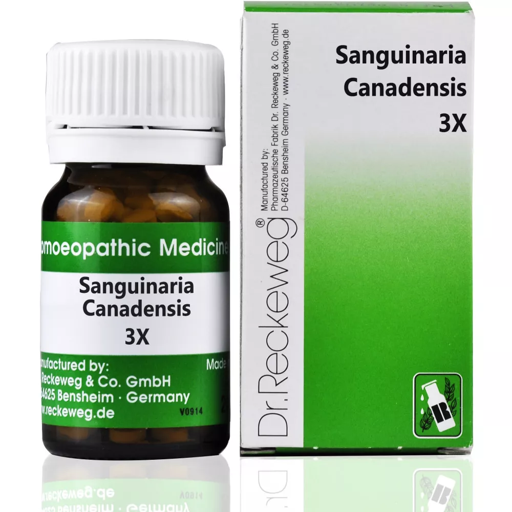 Dr Reckeweg Sanguinaria Cana 3X tablet Bottle of 20 GM