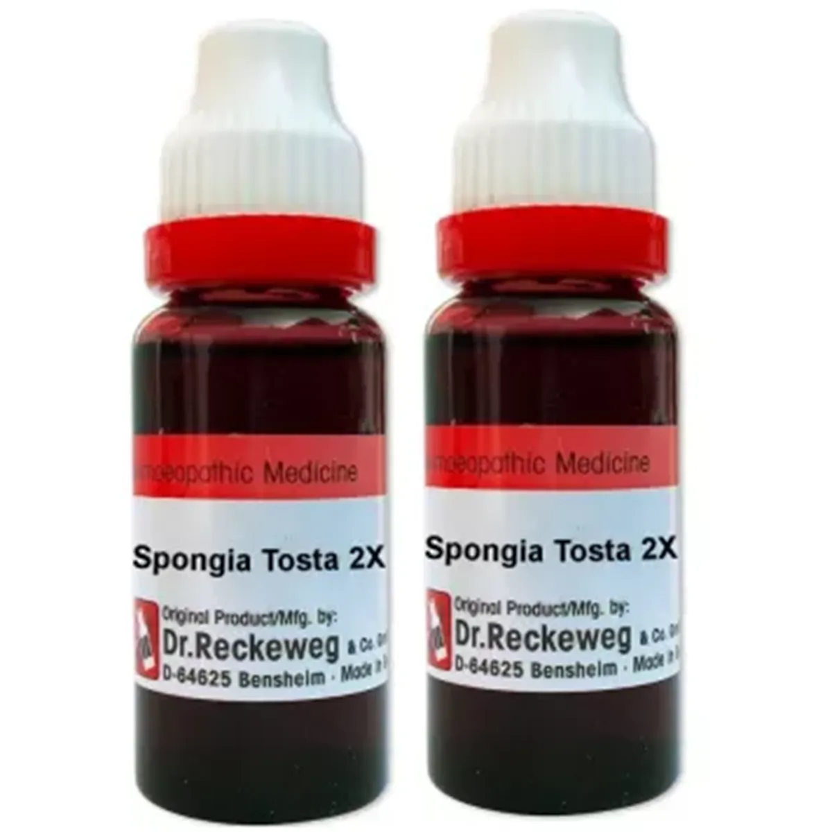 Dr Reckeweg Spongia Tosta 2X  pack of 2 Bottle of 40 ML