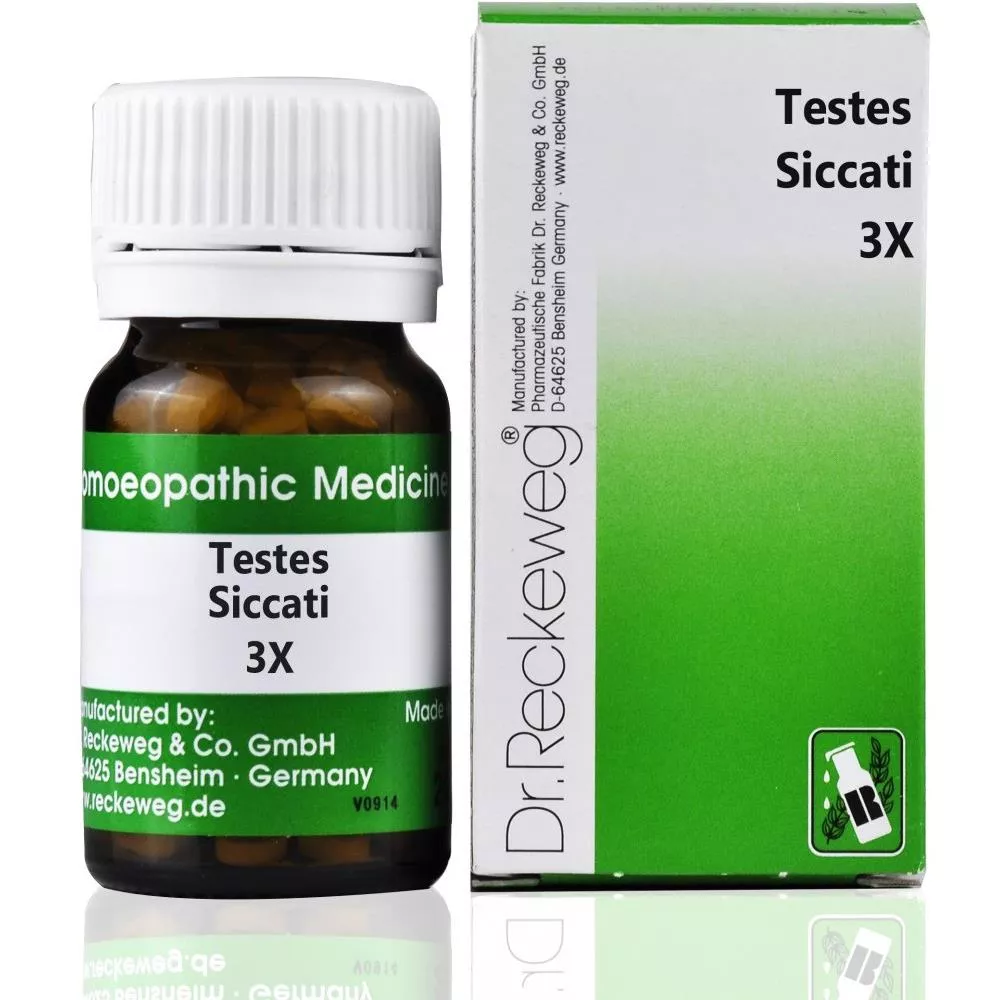 Dr Reckeweg Testes Siccati 3X Jar of 20 GM