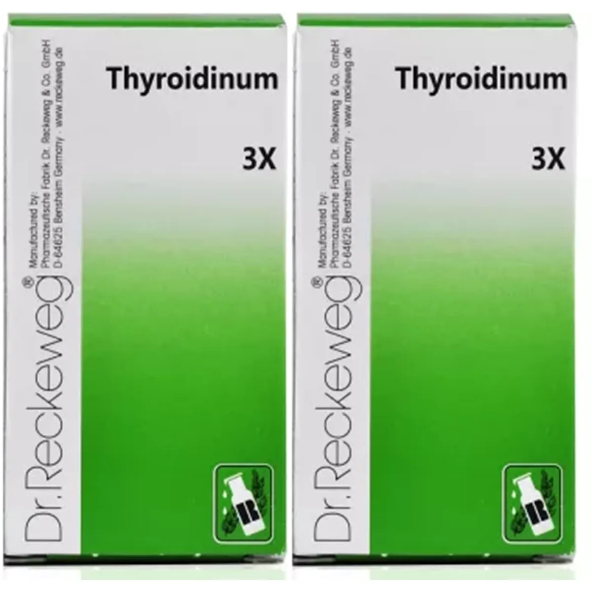 Dr Reckeweg Thyroidinum 3X tablet  pack of 2 Jar of 40 GM