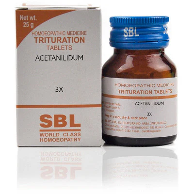 SBL Acetanilidum Trituration Tablet 3X Jar of 25 GM