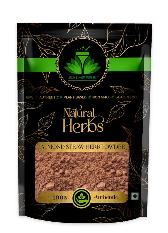 SAI HERBS Almond Straw Herb Powder Packet of 100 GM