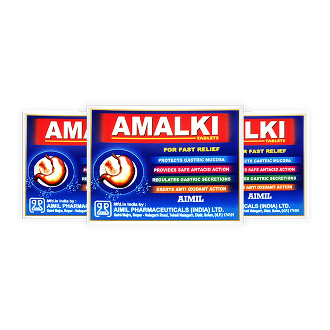 AIMIL Amalki Tablets  30 Tablets Pack of 3 Strip of 90 QTY