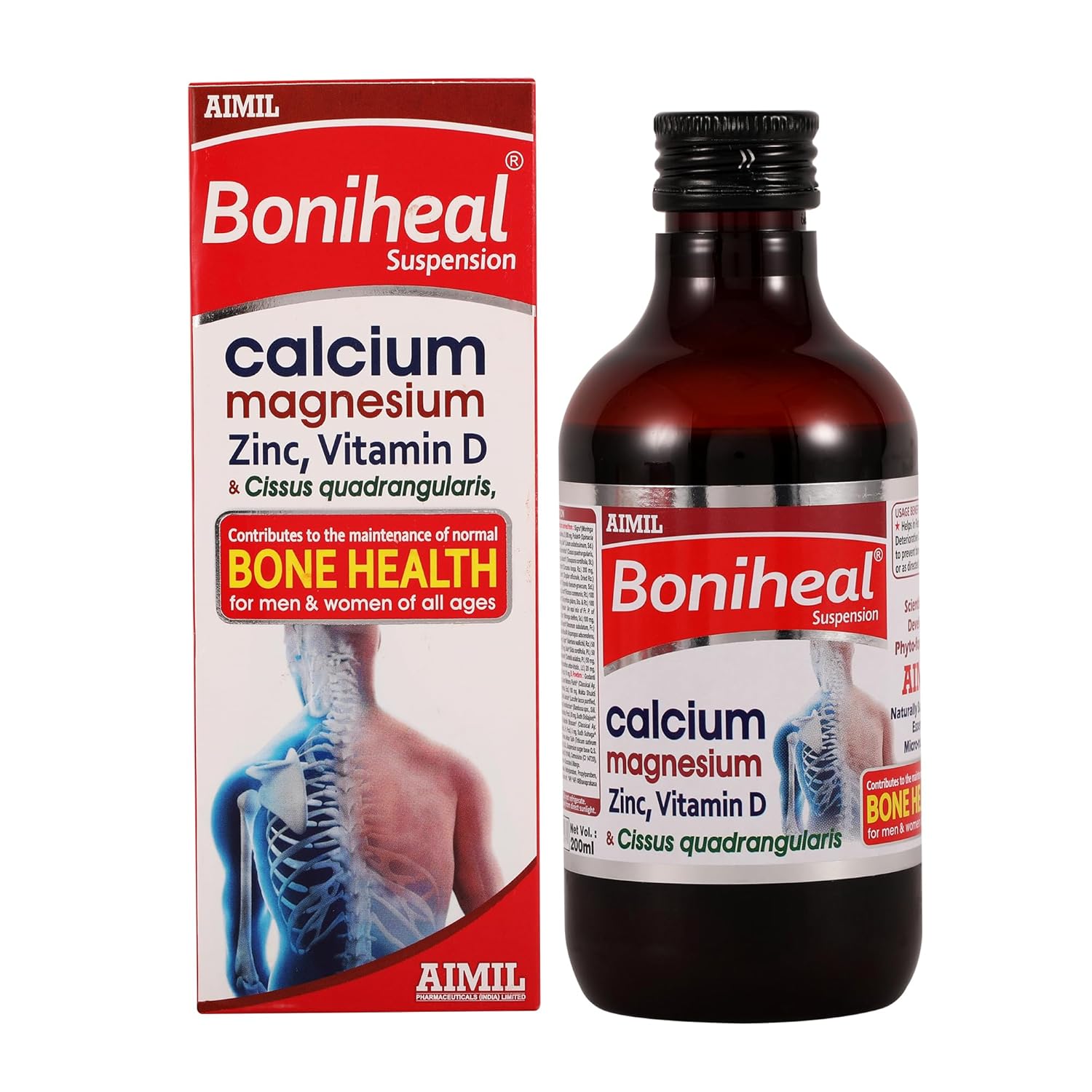 AIMIL Boniheal Suspension  200 ML Pack of 2 Bottle of 400 ML