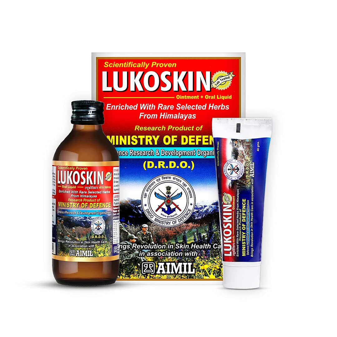 AIMIL Lukoskin Ointment and Liquid Combo  40gm plus 100ml Combo Pack Kits of 2 QTY