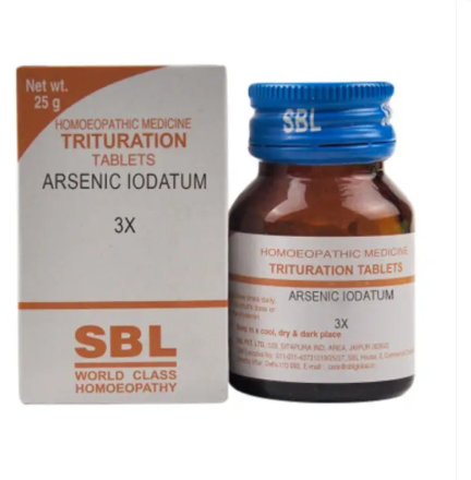 SBL Arsenic Iodatum Trituration Tablet 3X Bottle of 25 GM
