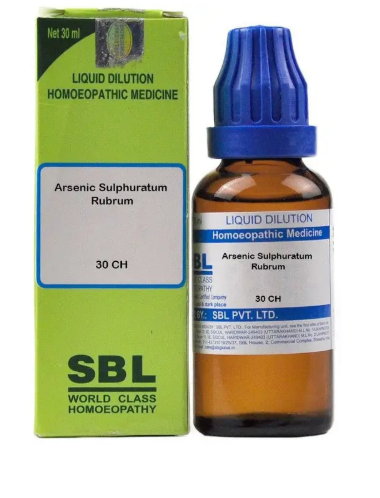 SBL Arsenic Sulphuratum Rubrum Dilution 30 CH Bottle of 30 ML