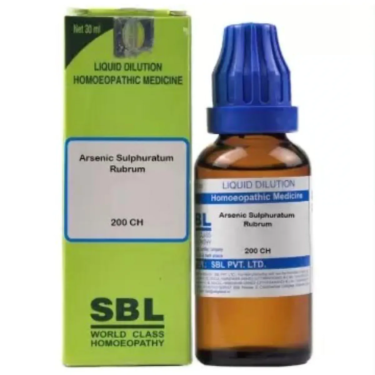 SBL Arsenic Sulphuratum Rubrum Dilution 200 CH Bottle of 30 ML