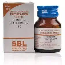 SBL Chininum Sulphuricum Trituration Tablet 3X Jar of 25 GM
