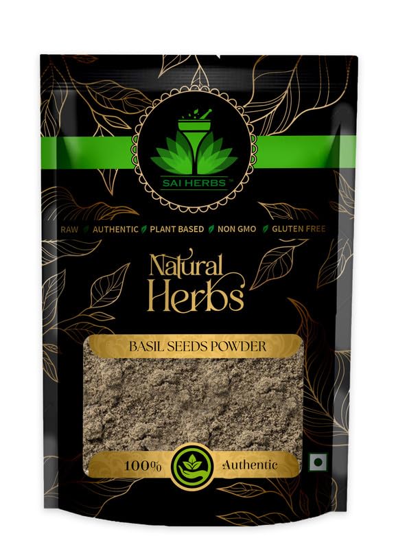 SAI HERBS Basil Seeds Powder Packet of 100 GM