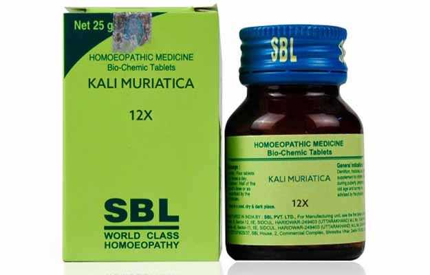 SBL Kali Muriaticum Biochemic Tablet 12X Jar of 25 GM