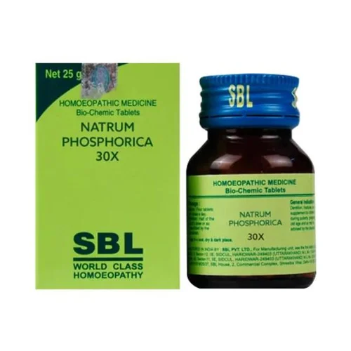 SBL Natrum Phosphoricum Biochemic Tablet 30X Jar of 25 GM