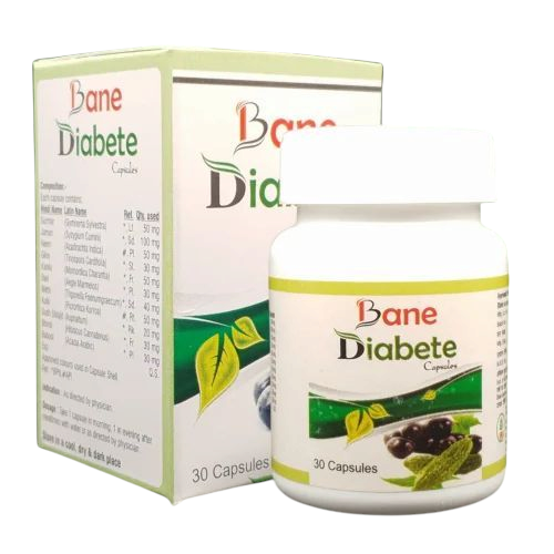 Herbal Cure Bane DiabatePack of 2 Container of 30 QTY