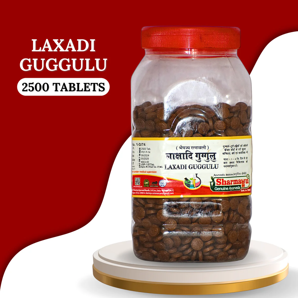 Sharmayu LAXADI GUGGULU Bottle of 2500 QTY