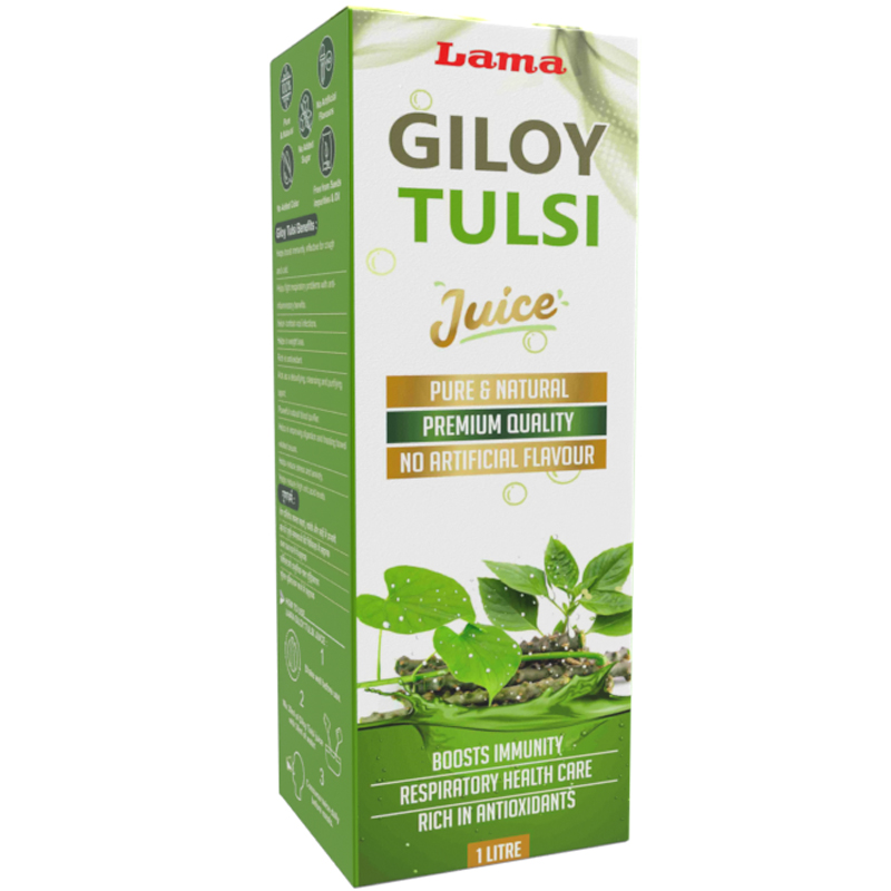 Lama Giloy Tulsi Juice Bottle of 1000 ML