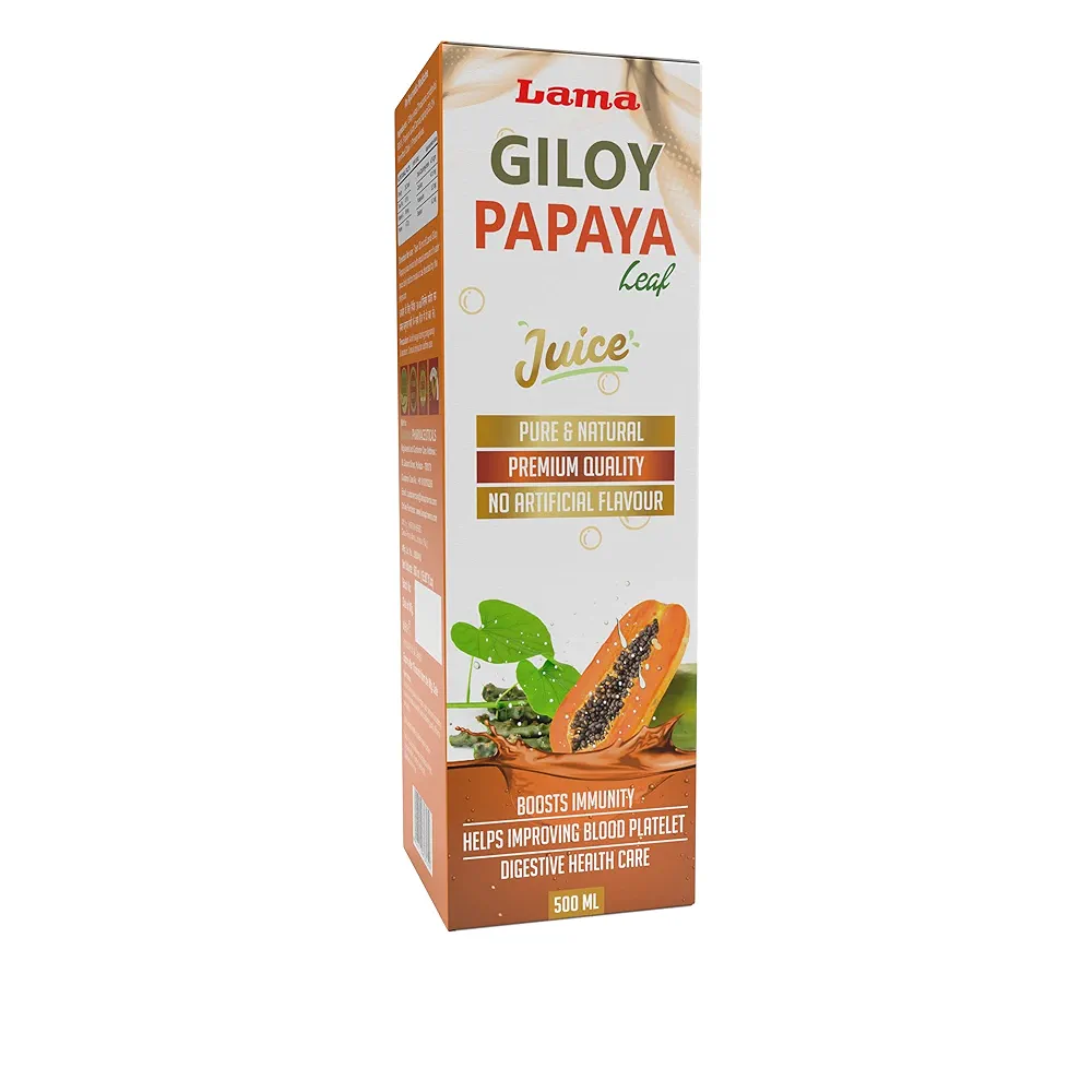 Lama Giloy Papaya Juice Bottle of 500 ML