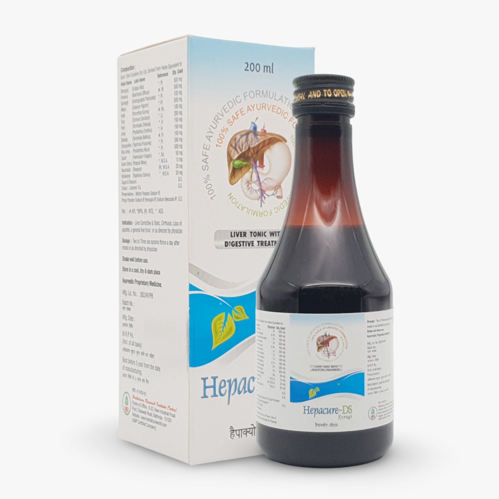 Herbal Cure HepacureDsPack of 2 Bottle of 200 ML