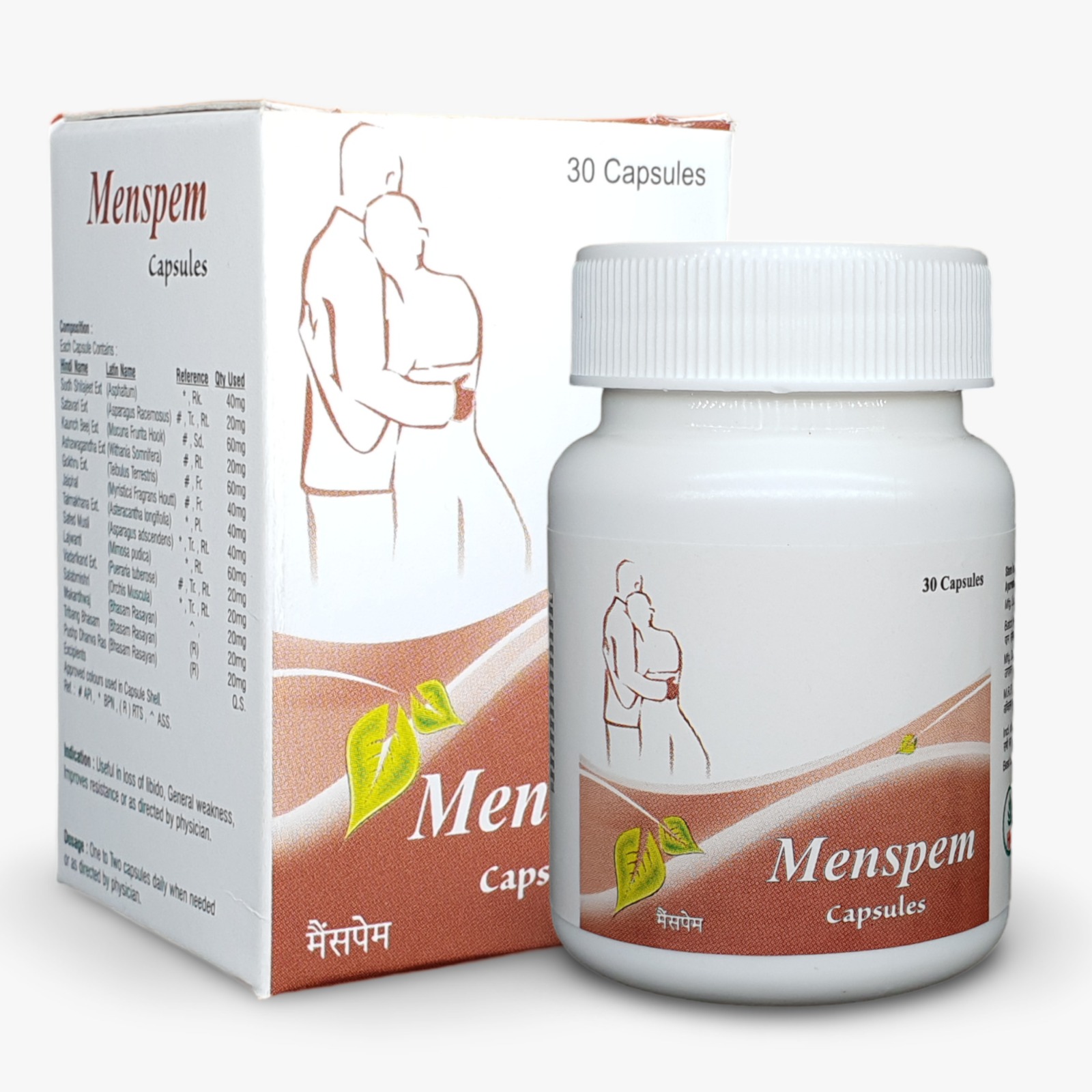 Herbal Cure Menspem Pack of 2 Container of 30 QTY