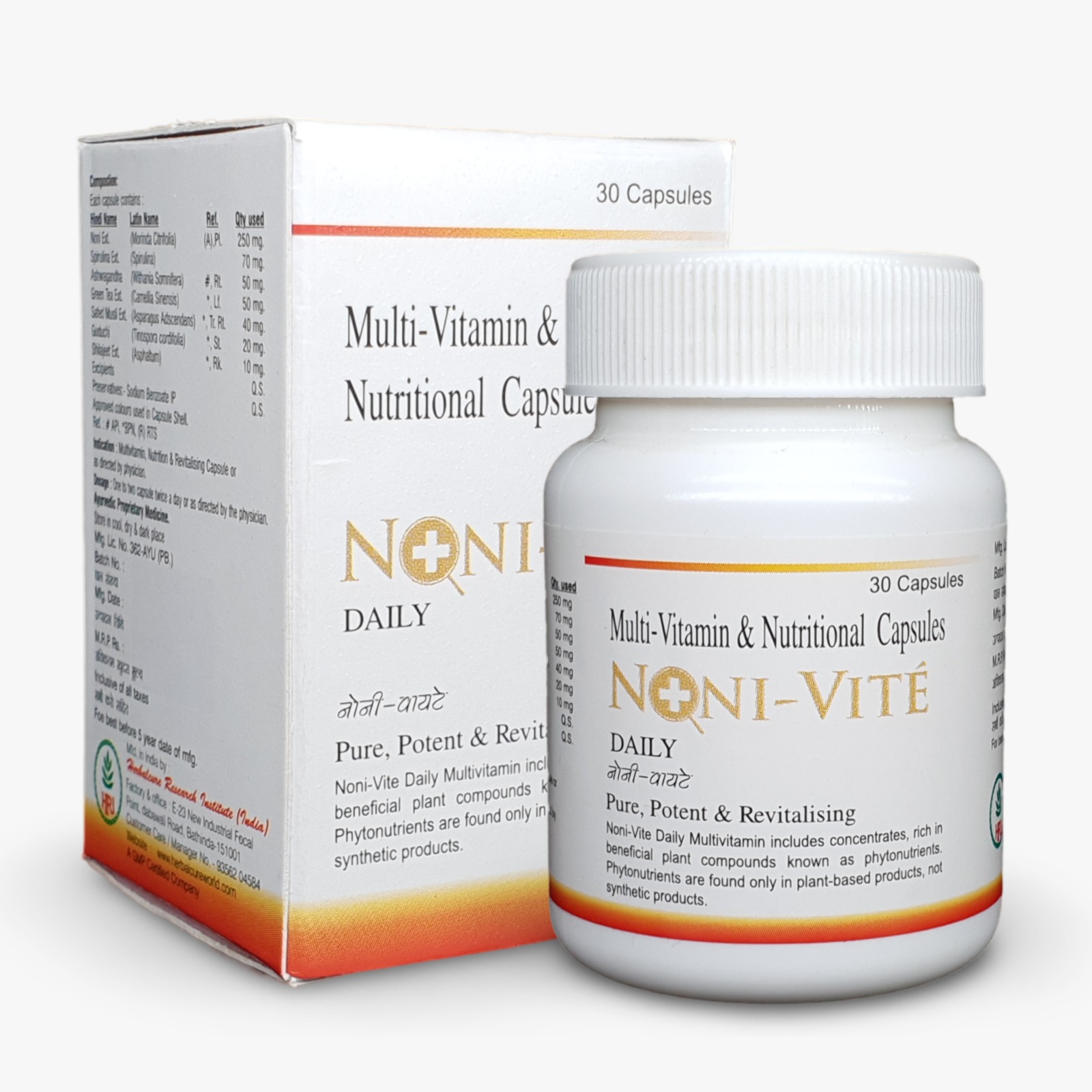 Herbal Cure NoniVite Pack of 2 Container of 30 QTY