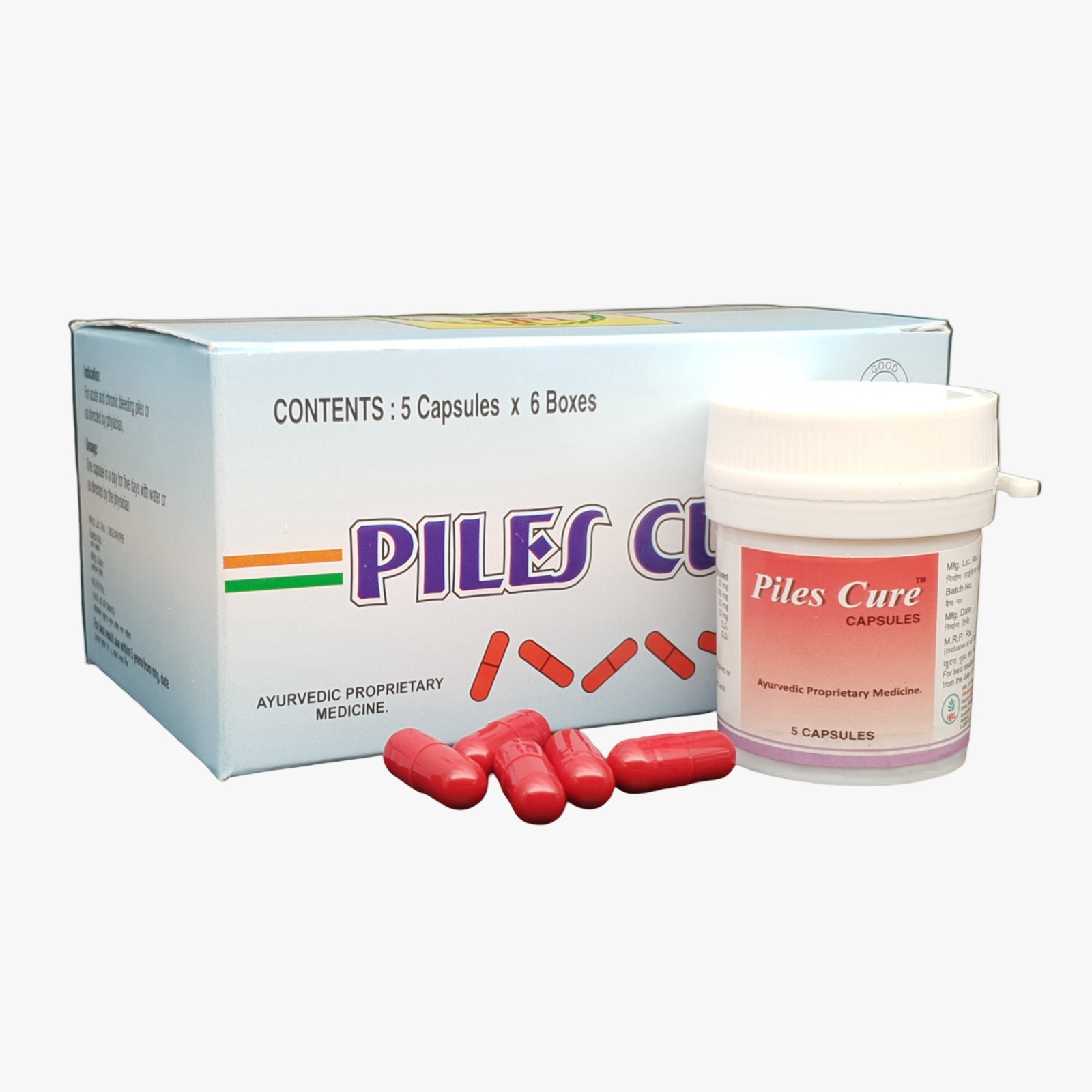 Herbal Cure Piles CurePack of 2 Container of 5 QTY