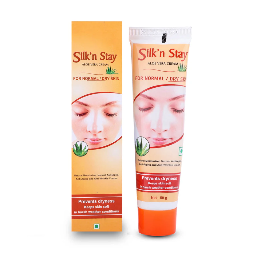SBL Silk N Stay Aloe Vera Cream For Normal And Dry Skin Tube of 50 GM