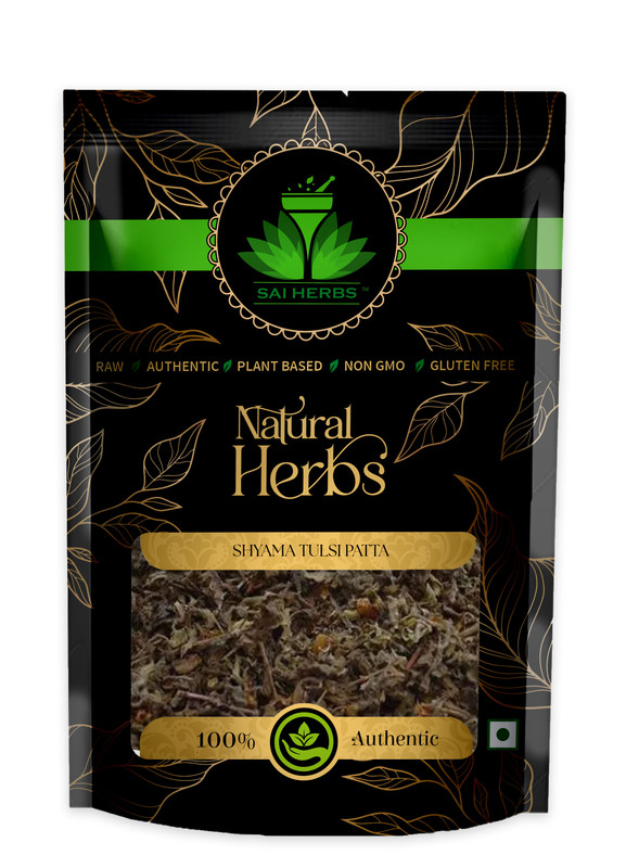 SAI HERBS Shyama Tulsi Patta Packet of 100 GM