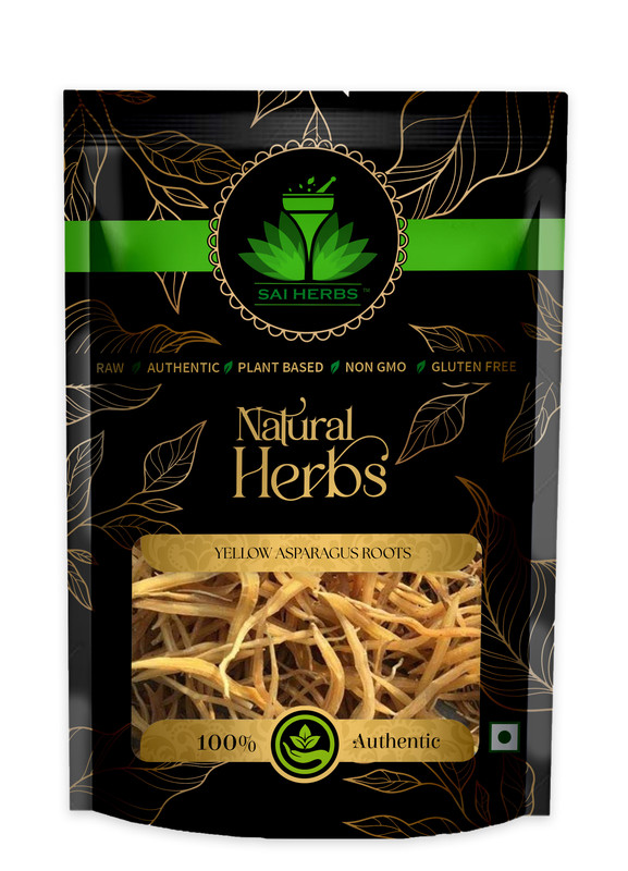 SAI HERBS Yellow Asparagus Roots Packet of 100 GM
